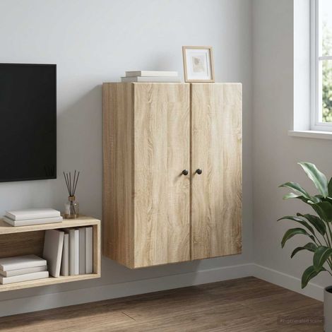 vidaXL Armoire Murale Chêne Sonoma 66 x 34,5 x 90 cm Bois d'ingénierie