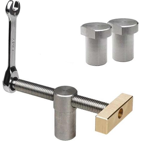 Serre-joint d'établi 19 mm, trou de 3/4 pouce, butée réglable pour le travail du bois, acier inoxydable B (1/4)
