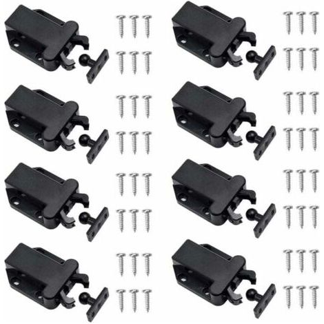 8 Pièces Loquets à Libération Tactile, Loqueteau Pousse Lache Loquets de Porte Non Magnétiques pour Placard Meubles Porte (1/4)