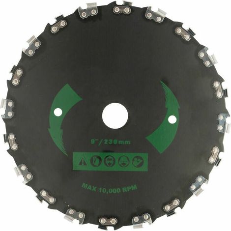 Universal 20 Teeth Mower Blade Right Angle Chainsaw Brush Cutter Saw Blade Garden Disc Machine Accessories 230mm Black (1/5)