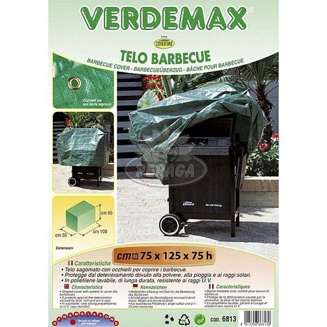 TELO PER BARBECUE RETTANGOLARE CM 75X125XH75 Verdemax Esterno BBQ