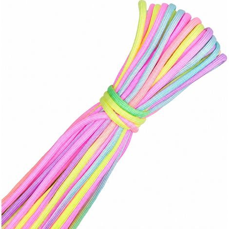 Corde paracorde 7 brins 4 mm 30 m multicolore clair en nylon et polyester réf 3285 50 × 10 × 5 cm 180 g – Livraison gratuite