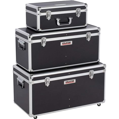 SET BAULI VALIGIA BAULE PORTATTREZZI PORTAUTENSILI CASSETTA 3pz KREATOR (1/5)