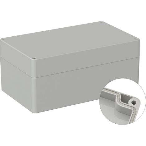 TRU COMPONENTS  TC-9065524 Outdoor-Gehäuse 200 x 120 x 90  Polycarbonat  Lichtgrau (RAL 7035) 1 St. (1/2)