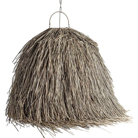 Suspension Boho Chic en Fibre Naturelle Marron - Brun naturel doux et chaleureux (1/4)