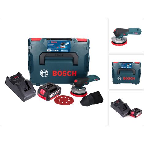 Bosch GEX 18V-125 Professional Akku Exzenterschleifer 18 V 125 mm Brushless + 1x Akku 4,0 Ah + Ladegerät + L-BOXX