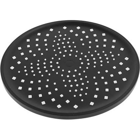 TRADE SHOP - Soffione Doccia Tondo Nero 22.5cm In Abs Bagno Miscelatore Filtro Anticalcare 87131 - (1/5)