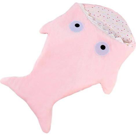 Haifischförmiger Babyschlafsack, niedlich, hautfreundlich, atmungsaktiv, rosa (1/5)