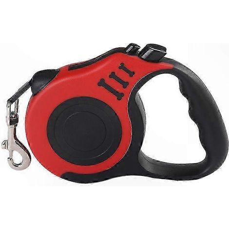 Laisse rétractable en nylon résistant de 5 m pour chiens et chats de petite, moyenne et grande taille, laisse durable pour chiot, Yorkshire Pet Supplies Rouge 5m Rouge (1/5)