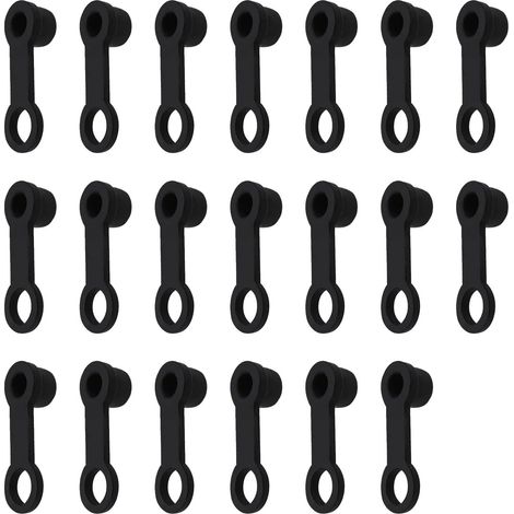 Sollbry Lot de 20 capuchons de purge de frein en caoutchouc pour voiture, moto, voiture - 8 mm - Noir (1/4)