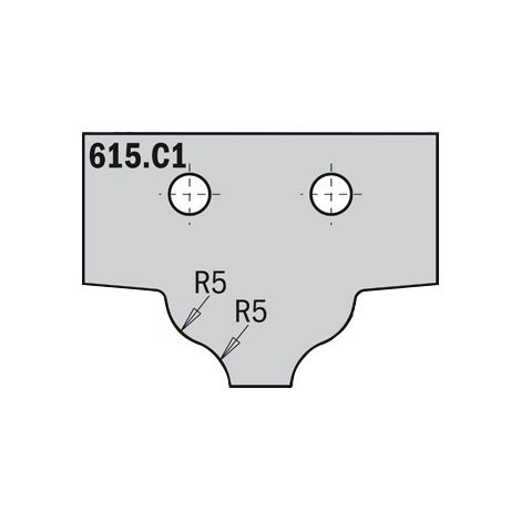 615.C1 CUCHILLA HW 35X25X2 (PERFIL C1)