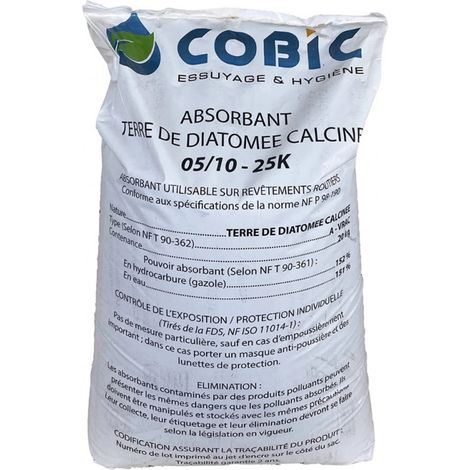 Terre diatomée adsorbant minéral 40l Cobic (1/3)