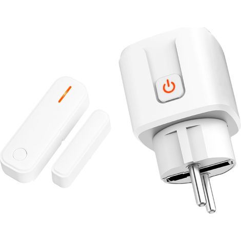 Interrupteur de Contact De Fenêtre Sans Fil, Avec Contact De Fenetre Magnetique Et Prise Radio Interrupteur Capteur De Fenêtre Pour Hotte Aspirante, Avec 2 Modes Commande (1/5)