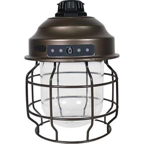 DirigéLampe de camping rechargeable, lampe suspendue d'extérieur, idéale pour patio, terrasse et éclairage de secours, finition cuivre vintage (1/5)