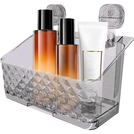Étagère de douche à ventouse, organisateur de douche à ventouse Panier de Organisateur de salle de bain sans perçage, décoration d'intérieur pour salle de bain, cuisine, salon (1/5)