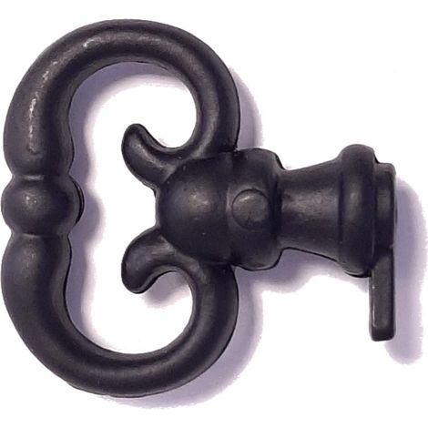 fausse clé de meuble anglaise fer noir ancien serrure décoration rustique vintage clef