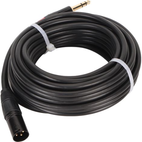 Câble audio TRS 6,35 mm vers XLR mâle, flexible et anti-interférences, pour guitare électrique et table de mixage, 10 m (1/5)