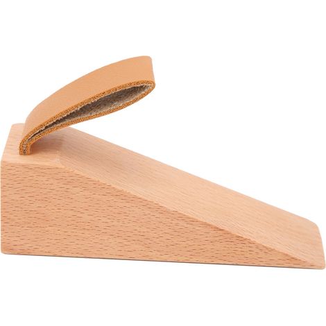 Bloc-porte en bois massif, cale antidérapante pour porte, butée durable avec patins de sécurité, taille S (1/5)