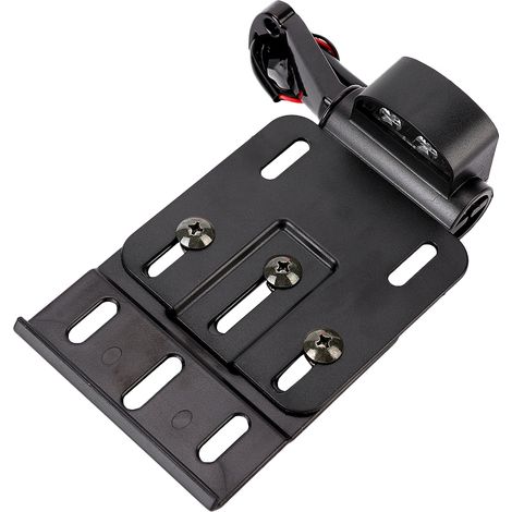 Plaque d'immatriculation latérale pour moto, support en acier, compatible Sportster 883 (2004-2016), fixation robuste, kit de montage complet, noir mat, orientable (1/5)