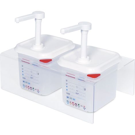 BRB Lot de 2 distributeurs de sauce GN1/6 avec support transparent (1/2)