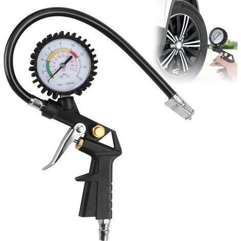 Tire Pressure Gauges,Digital Tire Pressure Gauge,Tire Inflator Tip Tyre Pressure Gauge,Tire Pressure Tester,Tyre Inflator Gun (1/5)