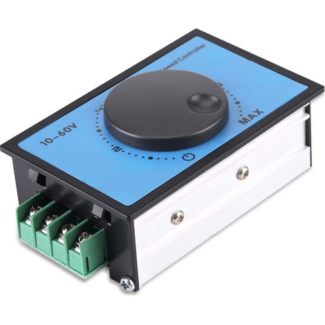 Contrôleur de vitesse PWM pour moteur DC 20A, 10-60V, compatible 12V 24V 36V 48V, module régulateur de vitesse avec interrupteur (1/5)