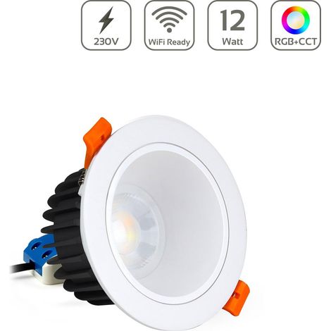 MiBoxer RGB+CCT LED Einbaustrahler Reflector rund weiss 12W Ø114mm 2.4GHz WiFi ready FUT071