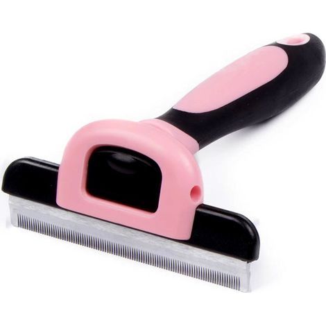 Pink Dog & Cat Grooming Brush, Professional Brushing Tool and Grooming Comb for All Breeds of Dogs and Cats with Short or Long Hair, Medium and Large (1/5)