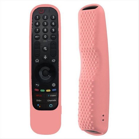 Coque Télécommande - Silicone - Pour LG AN-MR21 AN-MR22 - Antichoc - Rose - 1 Pièce (1/5)