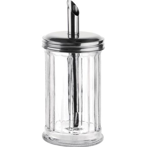 Sucrier Doseur Professionnel en Inox et Verre - Bec de 19 mm - (1/5)