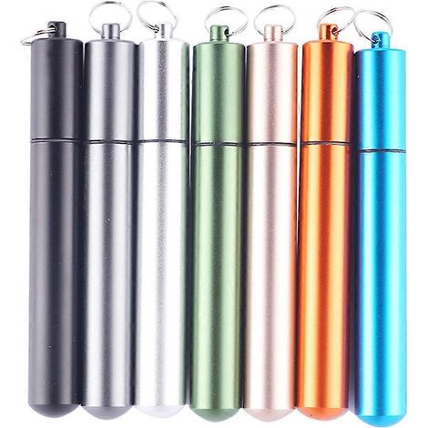 Pailles réutilisables en acier inoxydable 304 de couleur aléatoire, télescopiques, de qualité alimentaire, portables et sûres pour les voyages, avec goupillon de nettoyage.-121.65cm (1/3)