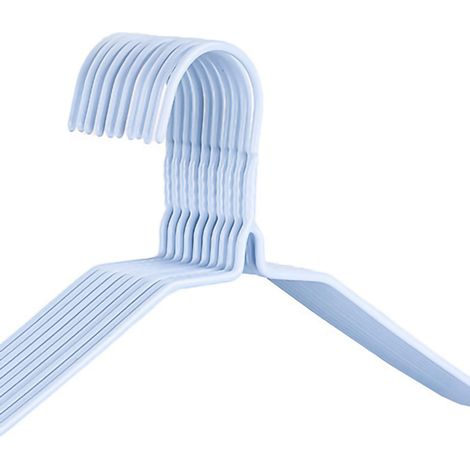 [Porte-vêtements] [Nordic] [Sans marques] [Sans glissade] 10Pcs Porte-vêtements imperméable et durable pour usage sec et humide, Anti-déformation et Anti-slip, Colorés pour maison et dortoir, Blue 38c (1/4)