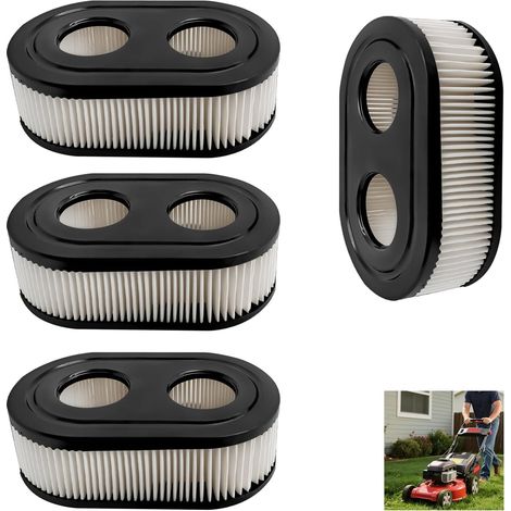4-teiliger Motorluftfilter, Rasenmäher-Luftfilter, Rasenmäher-Luftfilter kompatibel mit Motor 798452 593260 (1/5)
