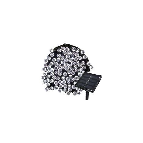 22M Guirlande Solaire 200 LED 8 Jeux de Lumière Guirlande Lumineuse Idéal pour la Décoration de Jardin Gazebo Patio Cour Clôture Extérieur (Blanc) (1/5)