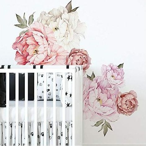 Stickers muraux Fleur de Pivoine rose Stickers muraux Décoration de la maison Décoration du salon Décoration de la chambre des enfants Décoration de la chambre à coucher (1/5)
