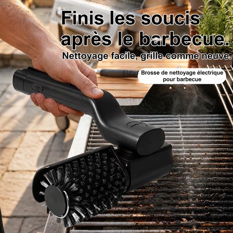 Brosse de nettoyage électrique pour barbecue LZ-8057 inox 304 rotative 360° réf 4407 37 × 12 × 6,5 cm 543 g – Livraison gratuite (1/5)