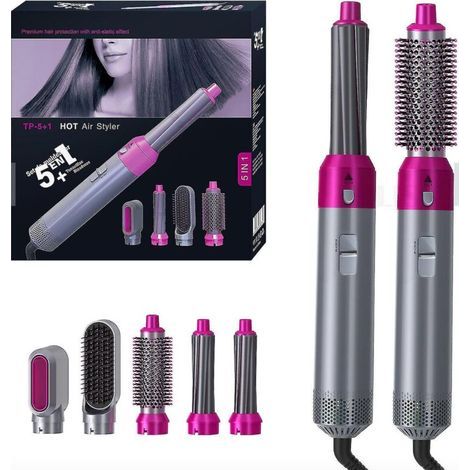 Brosse sèche-cheveux 5 en 1 / Gris (1/5)