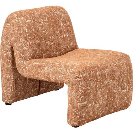 Fauteuil Design Organique "Margo" 87cm Rouille (1/5)