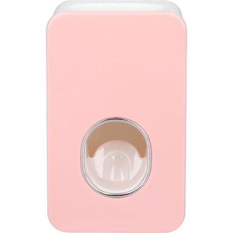 Distributeur automatique de dentifrice mural, installation facile, presse-tube pour salle de bain et maison, rose (1/5)