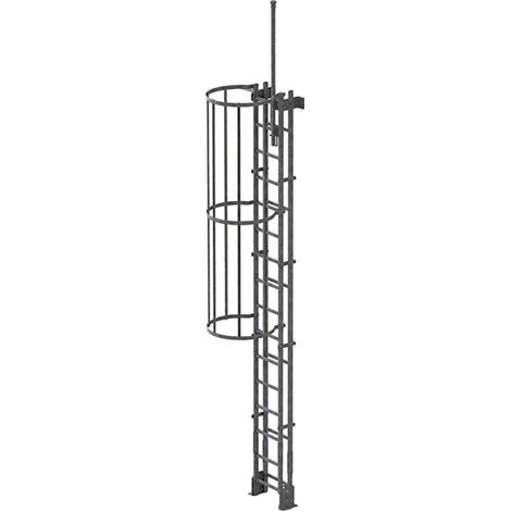 Echelle crinoline acier bi-fixation - Hauteur à franchir 1.97 à 3.08m - CRINO2F-ST-AG-3 (1/5)