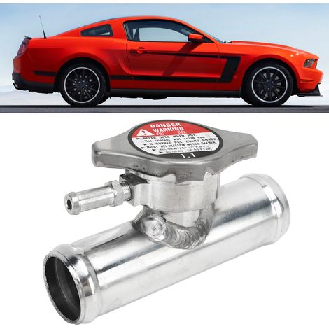 Tuyau de remplissage de liquide de refroidissement en ligne en aluminium de 32 mm (1-1/4") de diamètre extérieur avec bouchon de 16 PSI (TU-ST32B) (1/5)