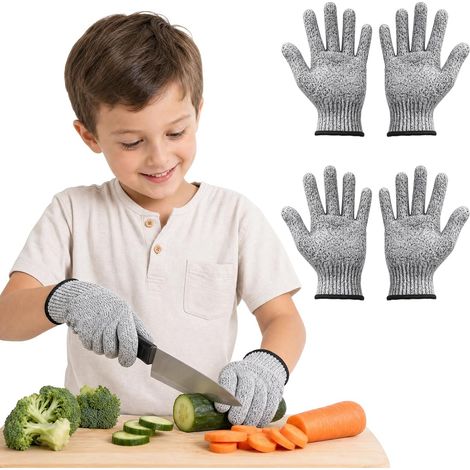 Gants Anti Coupure Niveau 5 pour Enfants 5-8 Ans (1/5)