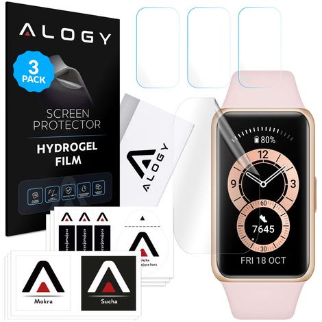 3 pellicole protettive in idrogel Alogy per smartwatch Huawei Band 6 (1/5)