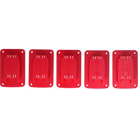 5 Pièces Support de Fixation pour Batteries Milwaukee, Rack de Rangement pour Outils Électriques