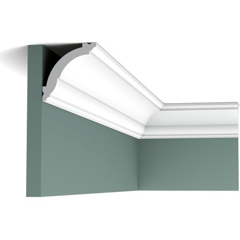 Orac – Corniche intemporelle 200 x 6,9 x 7,1 cm – Moulure décorative en polyuréthane – Peinture recommandée pour protection UV (1/6)