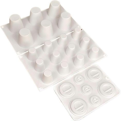 Silikonformen für Mousse-, Schokoladen- und Fondanttorten (3er-Set) (1/5)
