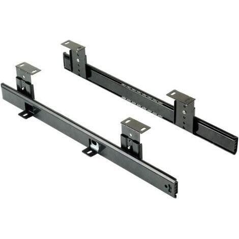 Glissières pour Tiroirs Coulisse Tiroir 350mm Coulisse a Bille pour Plateau Coulissant Clavier (1 paire) Noir (1/4)