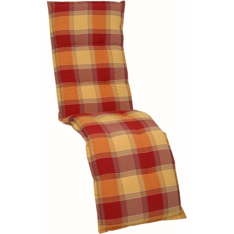 GO-DE Liegenauflage 170 x 50 x 8 cm orange Auflage Polster Kissen Liegestuhl (1/2)