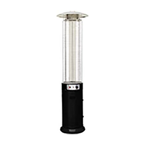 STUFA GAS GPL ROUND PATIO + RUOTE DOMUS  NERO KW 5/11 H.CM 180