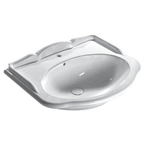 Lavabo en céramique 71x58 cm Globo Paestum PA006BI  Blanc - Céramique - Standard